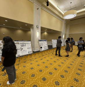 The UMW community views poster presentations at the SSI Symposium, named for Irene Piscopo Rodgers '59, whose gift of more than $30 million to Mary Washington ensures continued undergraduate STEM research opportunities.